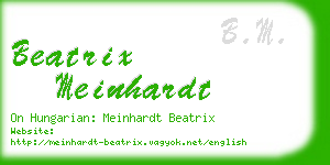 beatrix meinhardt business card